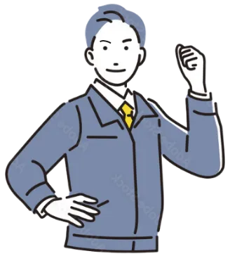 ガッツポーズして喜んでいる男のイラスト