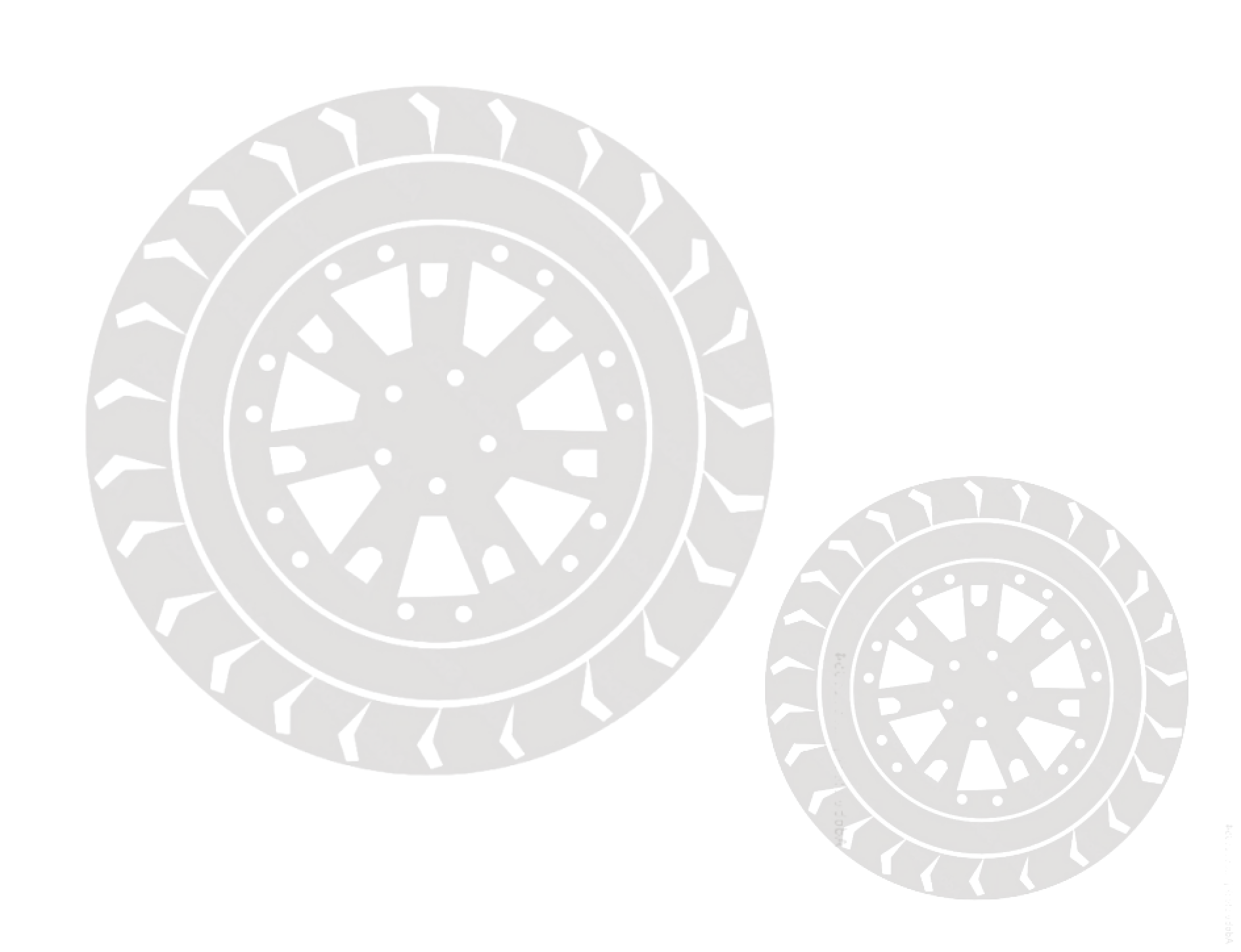 タイヤのあしらい